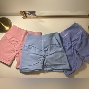 Women's Aurola biker Shorts - Pink, Light Blue, Lavender
